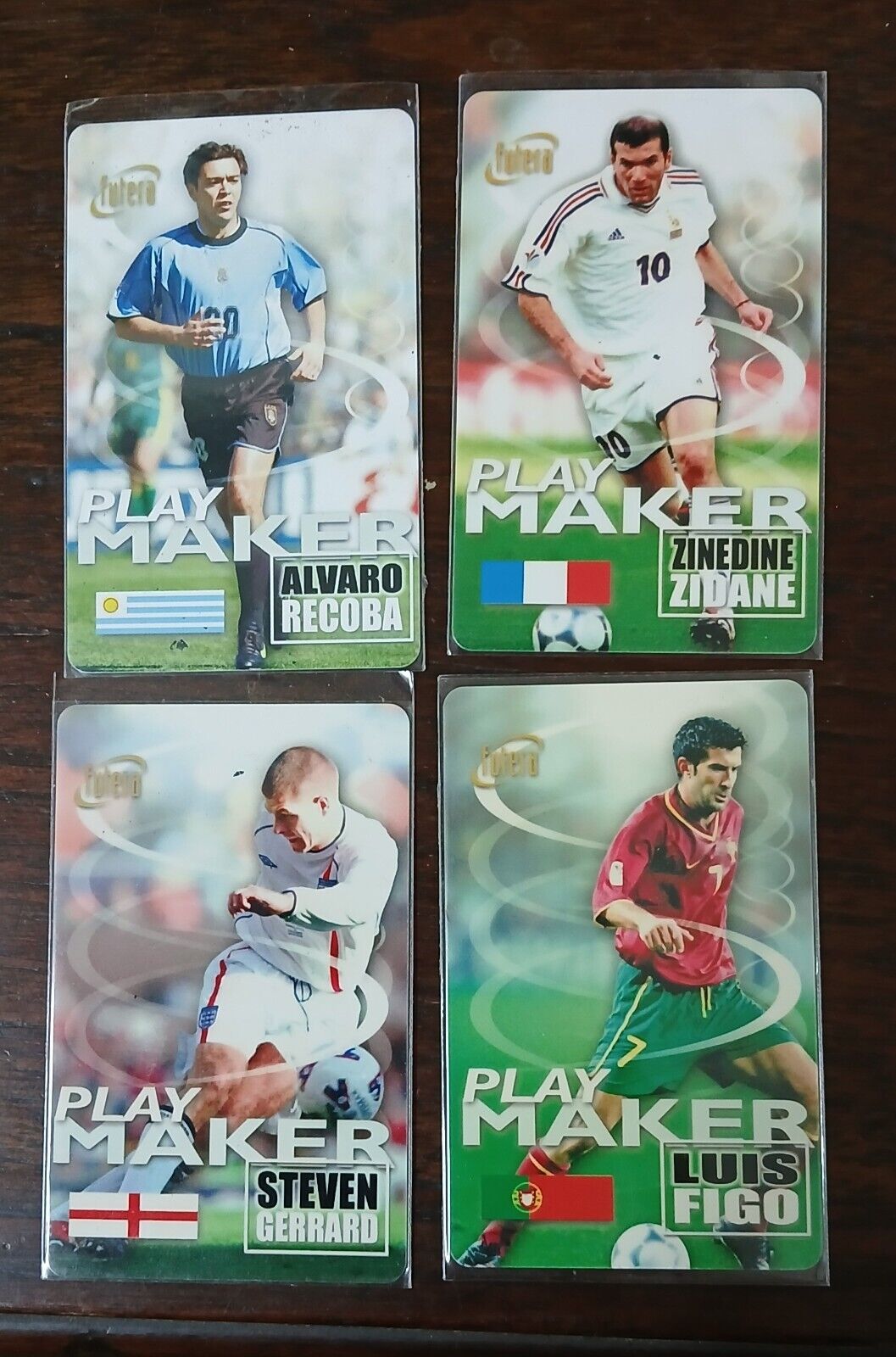 Old Prepaid Phone Card of Thailand, Futera Football Card , 4 Playmakers