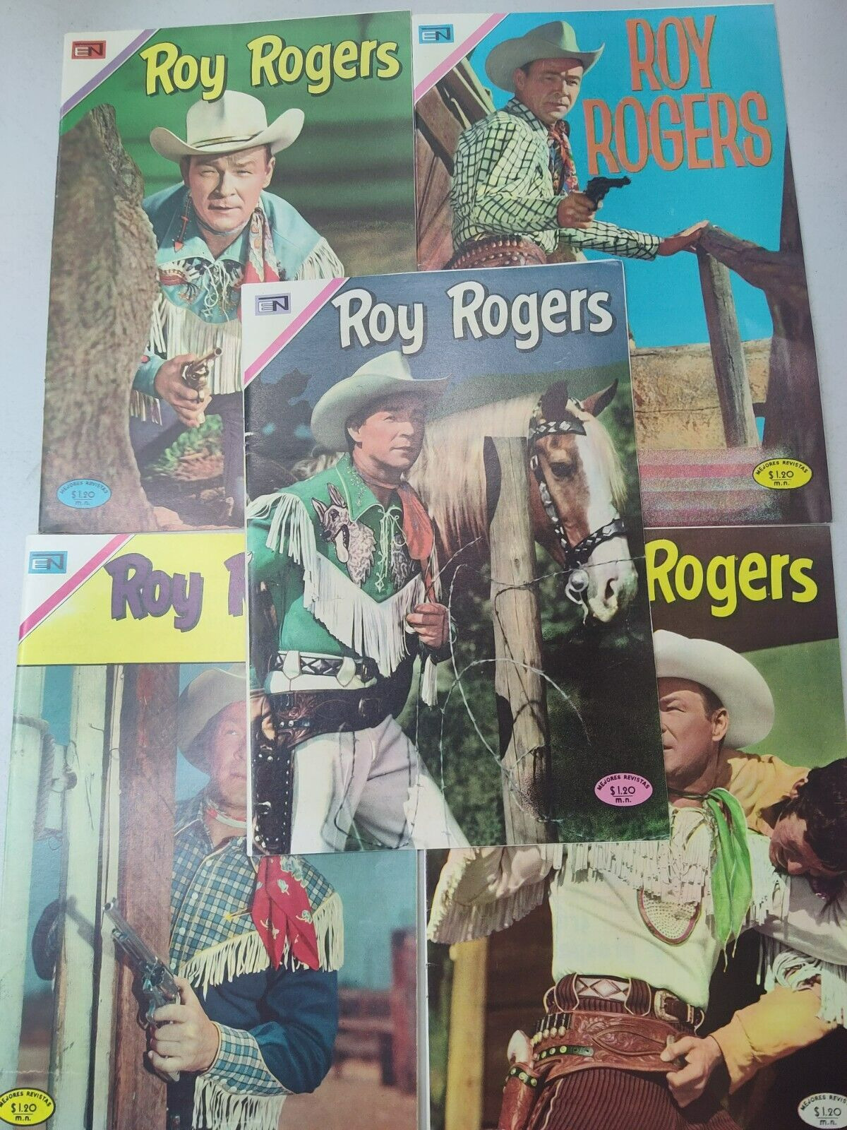 Roy Rogers #217,218,219,220,221, Spanish Mexico COVERS ONLY Nice Beauty 1970