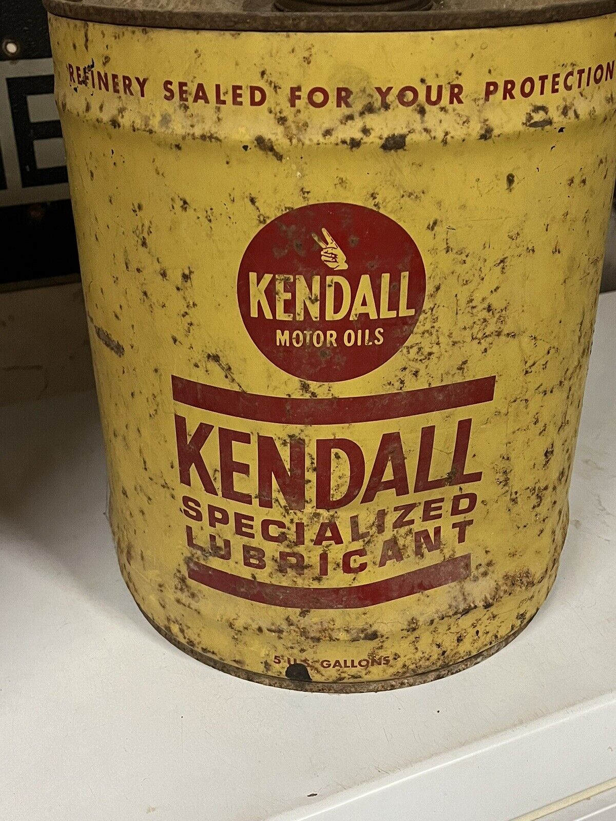 Vintage 5 Gallon Kendall Gas Can