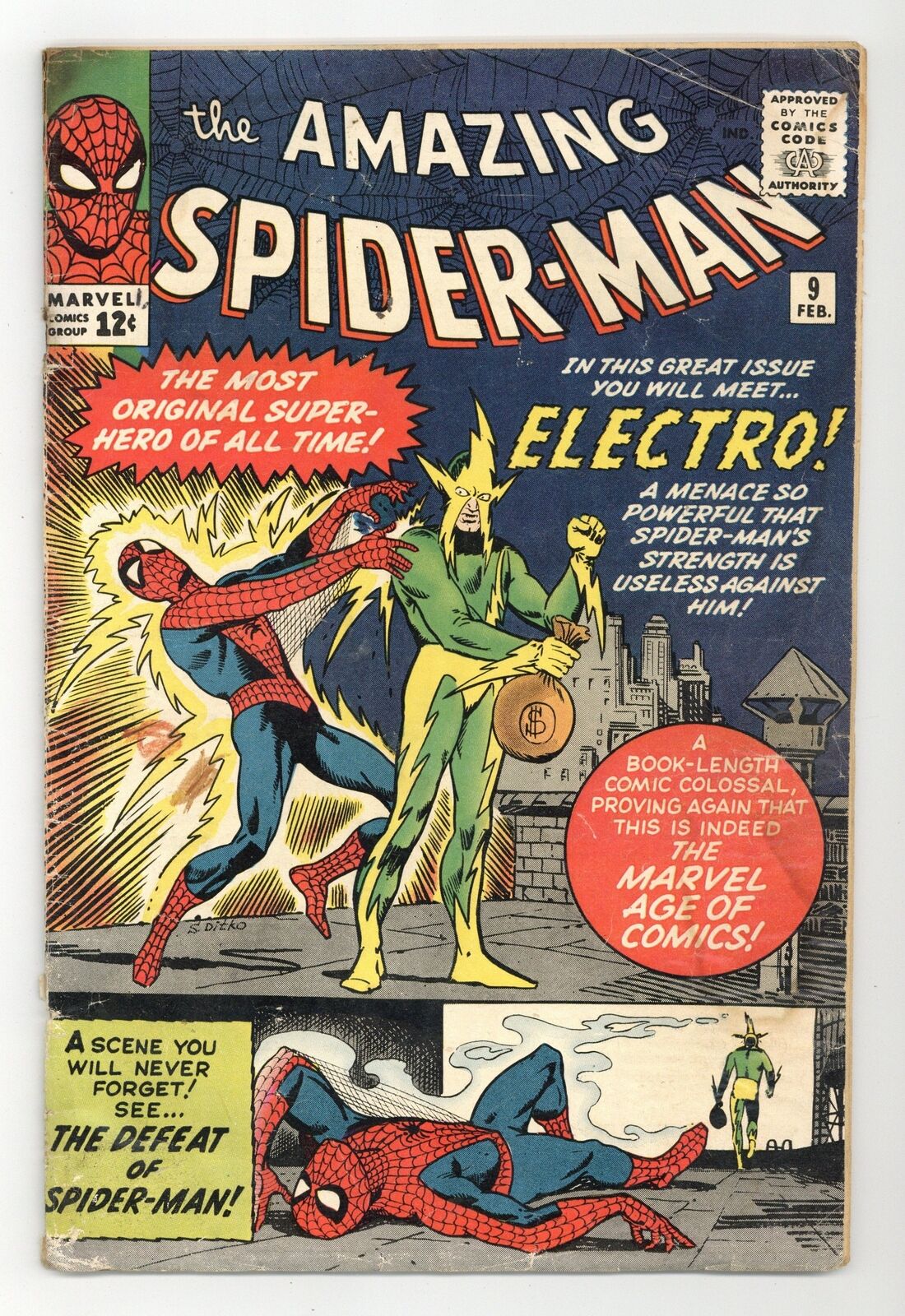 Amazing Spider-Man #9 FR 1.0 1964 1st app. Electro