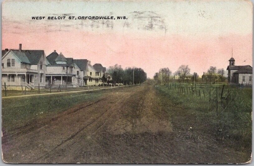 ORFORDVILLE, Wisconsin Postcard \