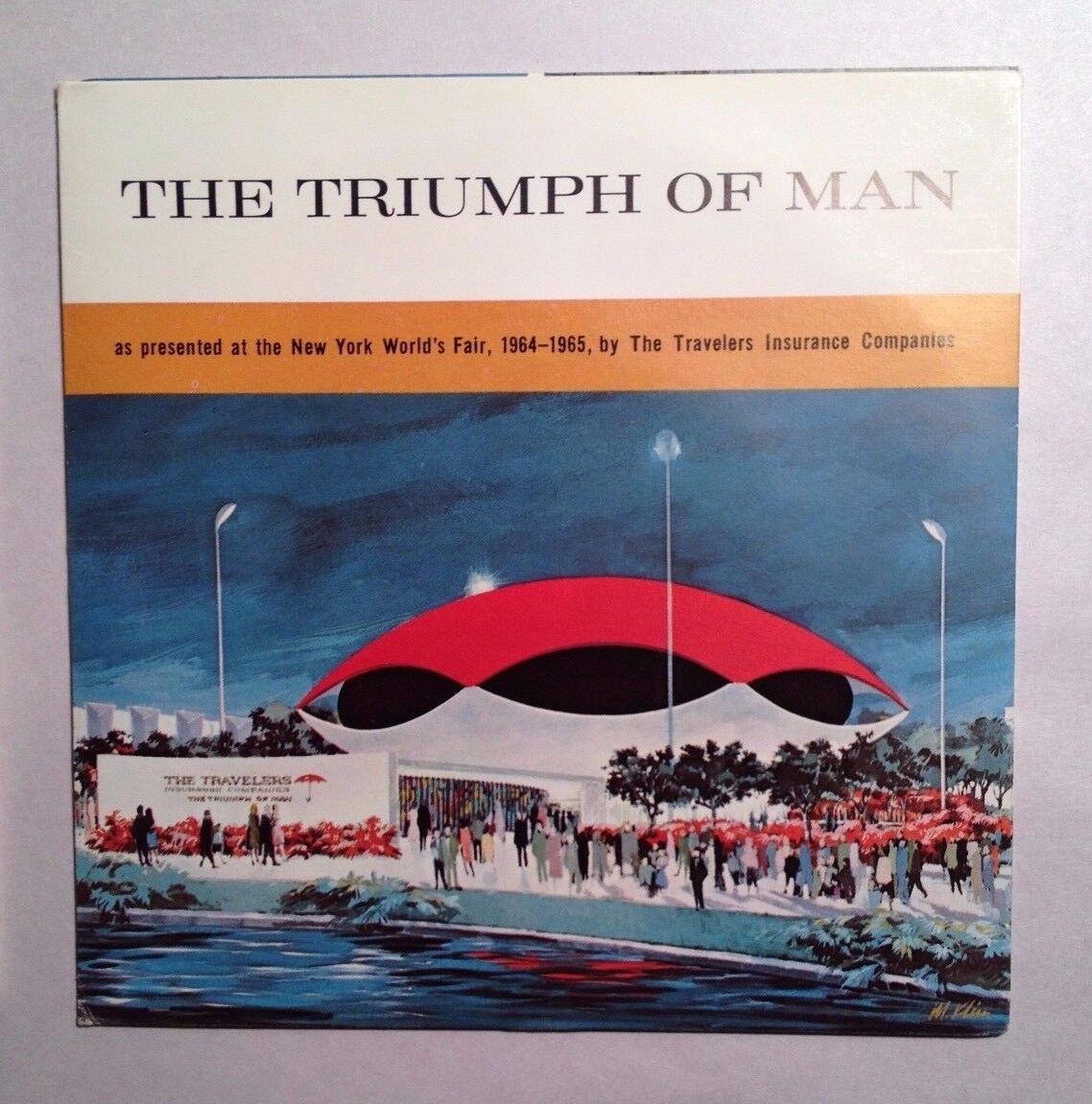 1964-65 NY World's Fair Travelers Insurance Triumph of Man Booklet and Record