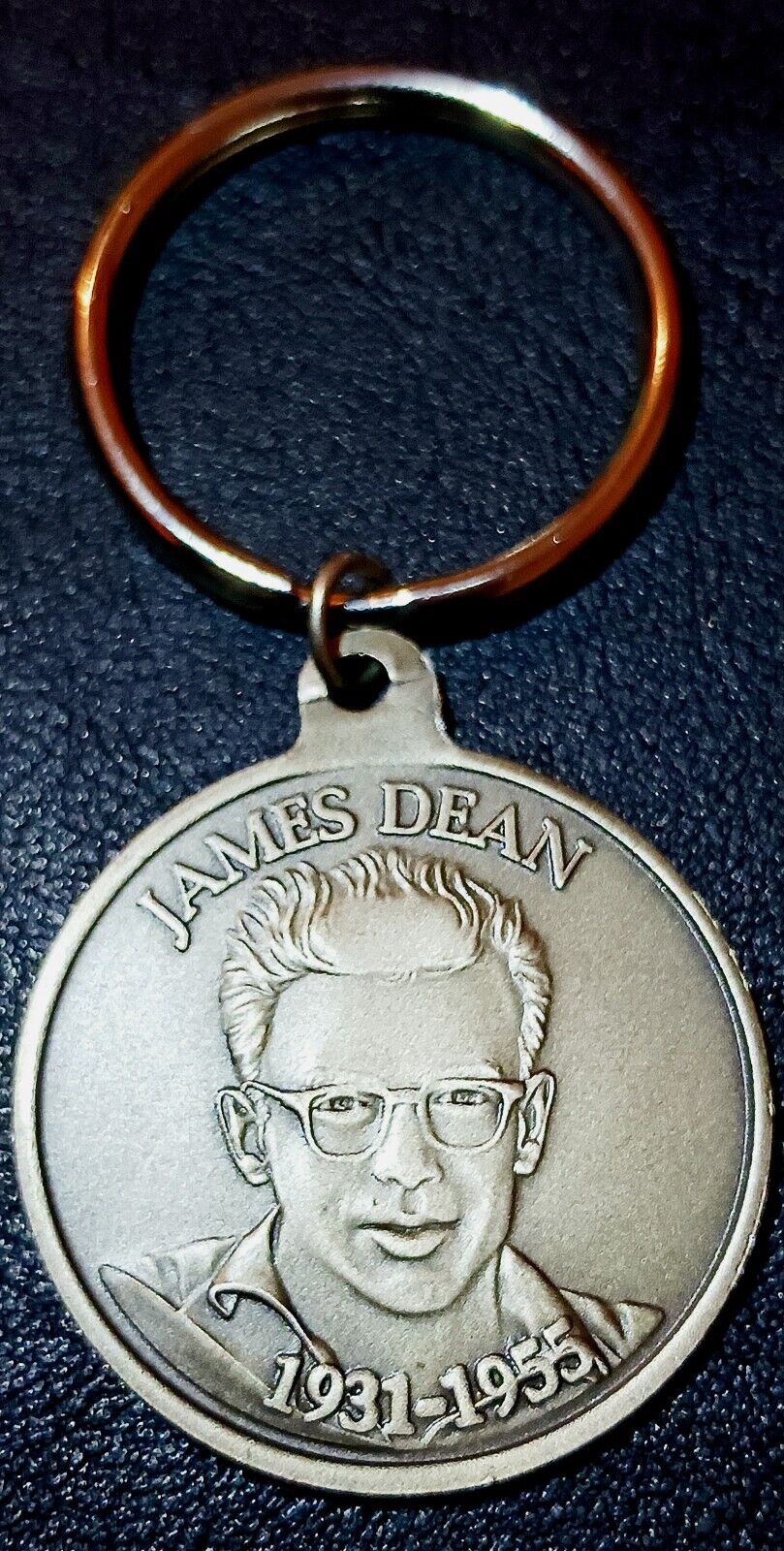 Vintage James Dean Coin Keychain 🔥 RARE 