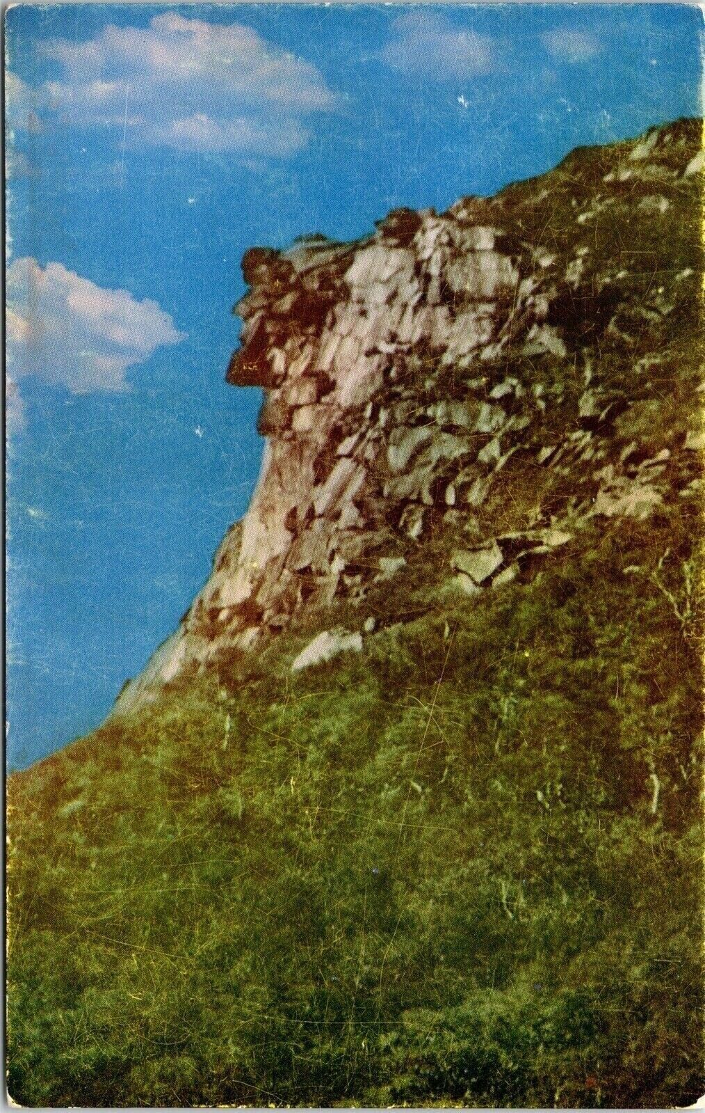 Old Man Of Mountain Rock Formation Franconia Notch New Hampshire Chrome Postcard