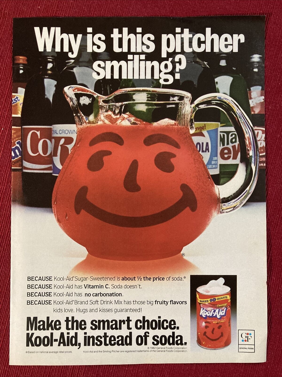 Kool-Aid Vitamin C Sugar Drink 1991 Print Ad - Great To Frame