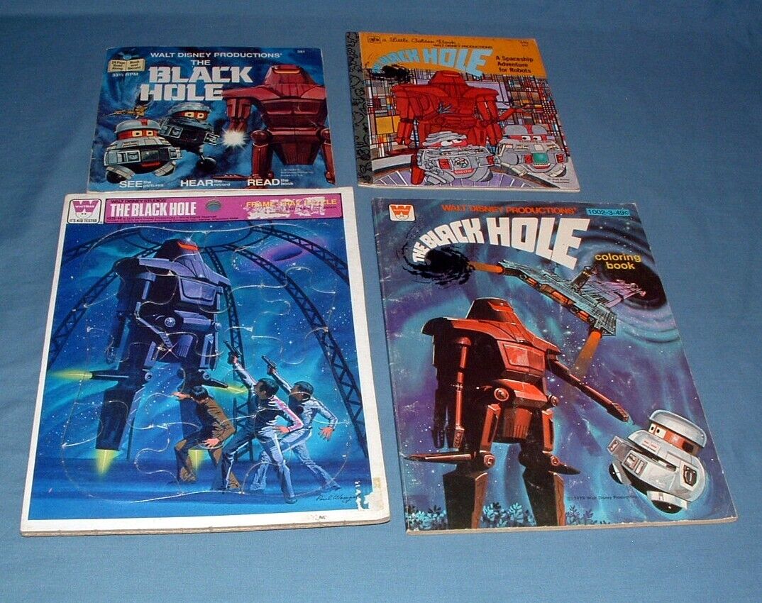 THE BLACK HOLE, READ-ALONG BOOK & RECORD / PUZZLE / BOOKS - USED - 1980\'S