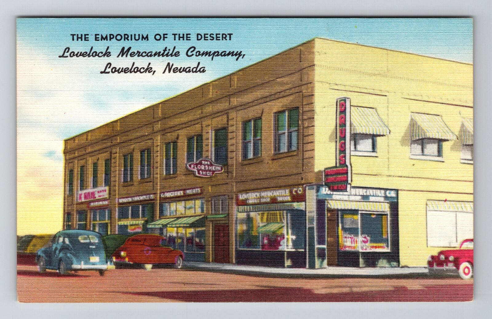 Lovelock NV-Nevada, Lovelock Mercantile Company, Advertising, Vintage Postcard