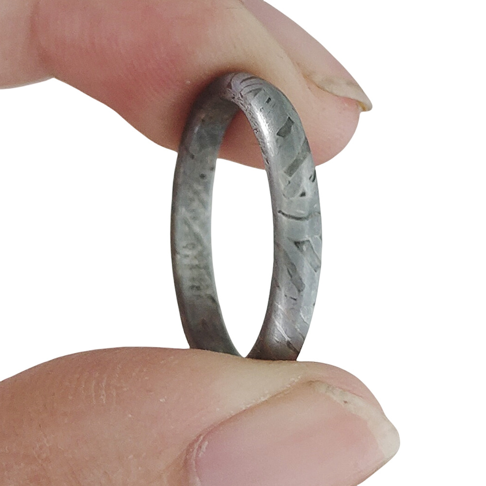 Muonionalusta meteorite ring Meteor Wedding Ring SIZE:8
