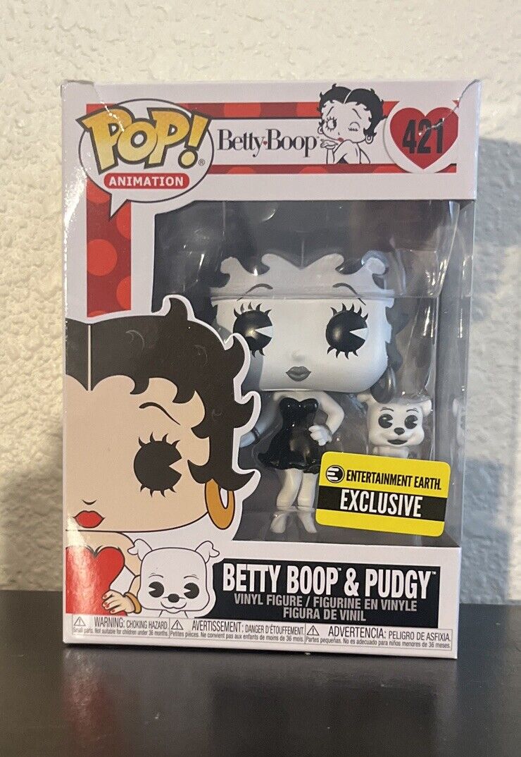 Funko Pop Vinyl  Betty Boop & Pudgy (Black and White)  Exclusive *damaged box*