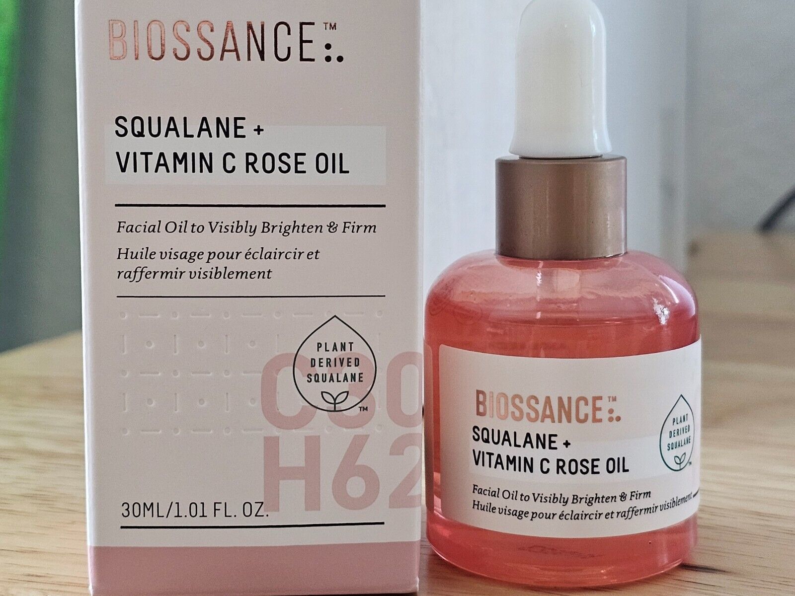 NEW Biossance Squalane + Vitamin C Rose Oil - 1.01 oz Brightens and firms BNIB