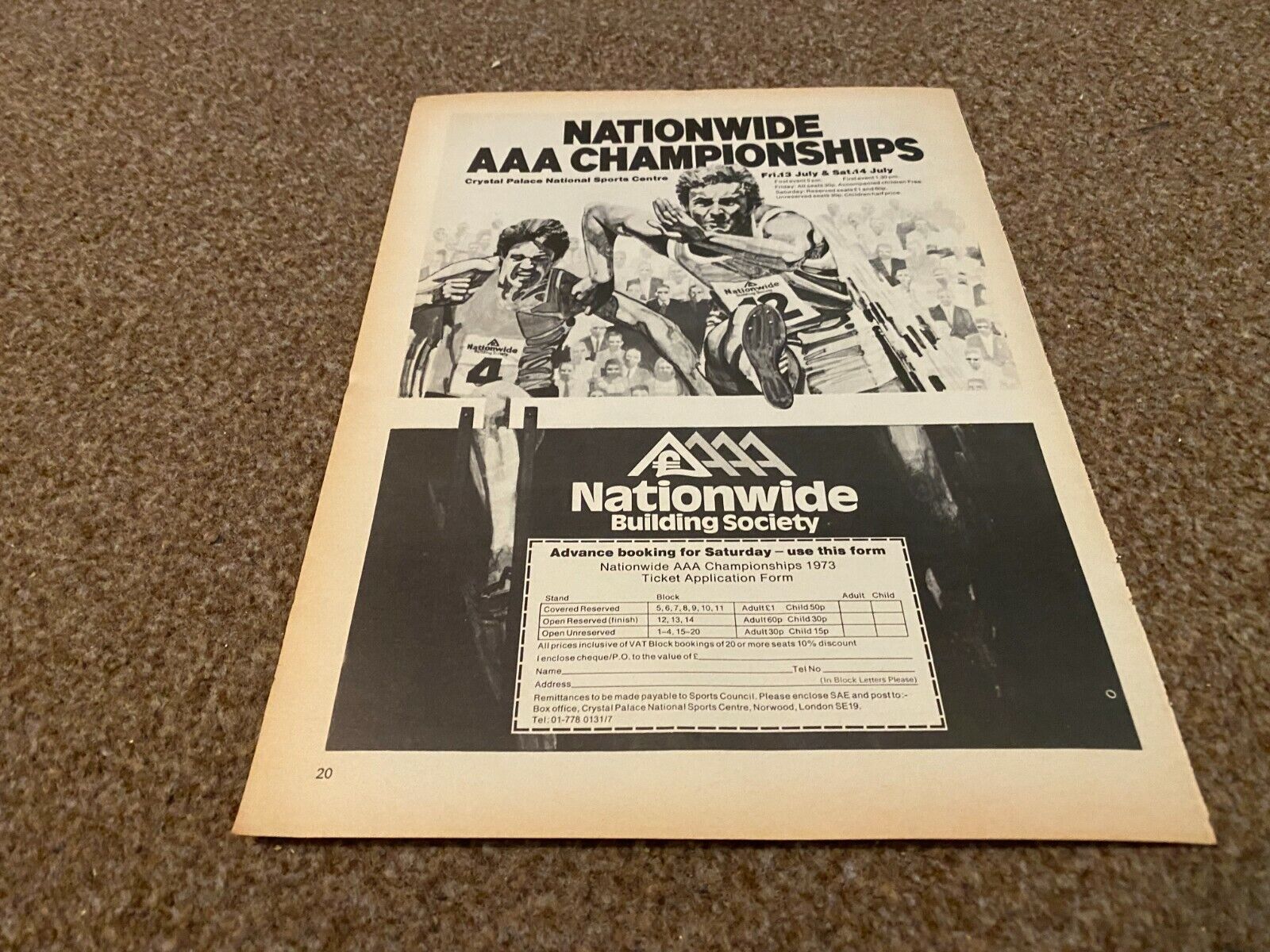 WFBK9 ADVERT 11X8 NATIONWIDE BUILDING SOCIETY AAA CHAMPIONSHIPS