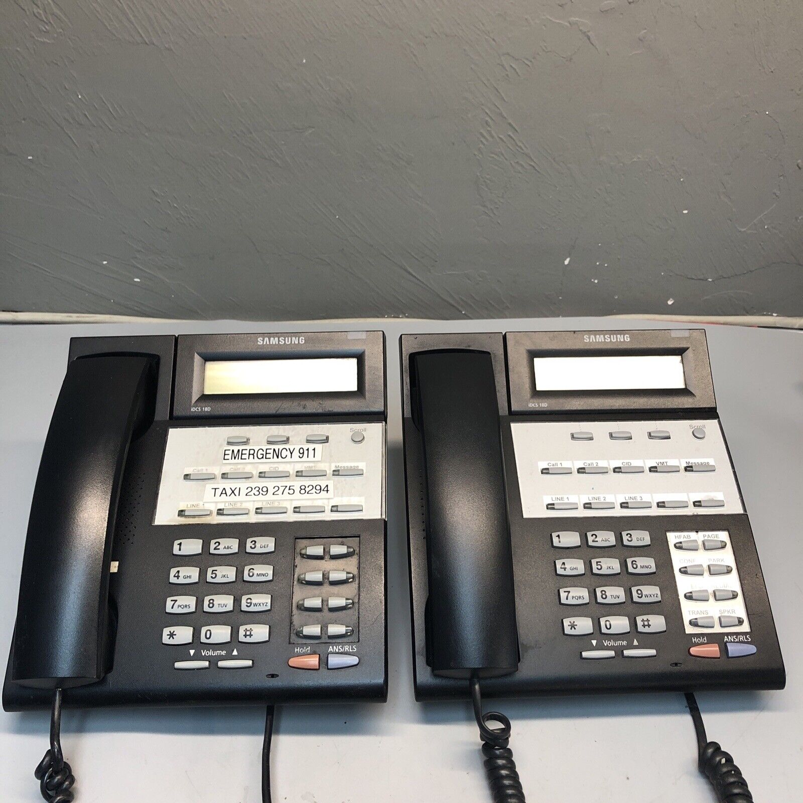 Lot Of 2 Samsung Falcon Phone iDCS 18D with Stand READ