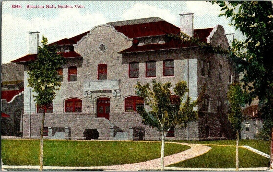 1915. GOLDEN, COLORADO. STRATTON HALL. POSTCARD II4