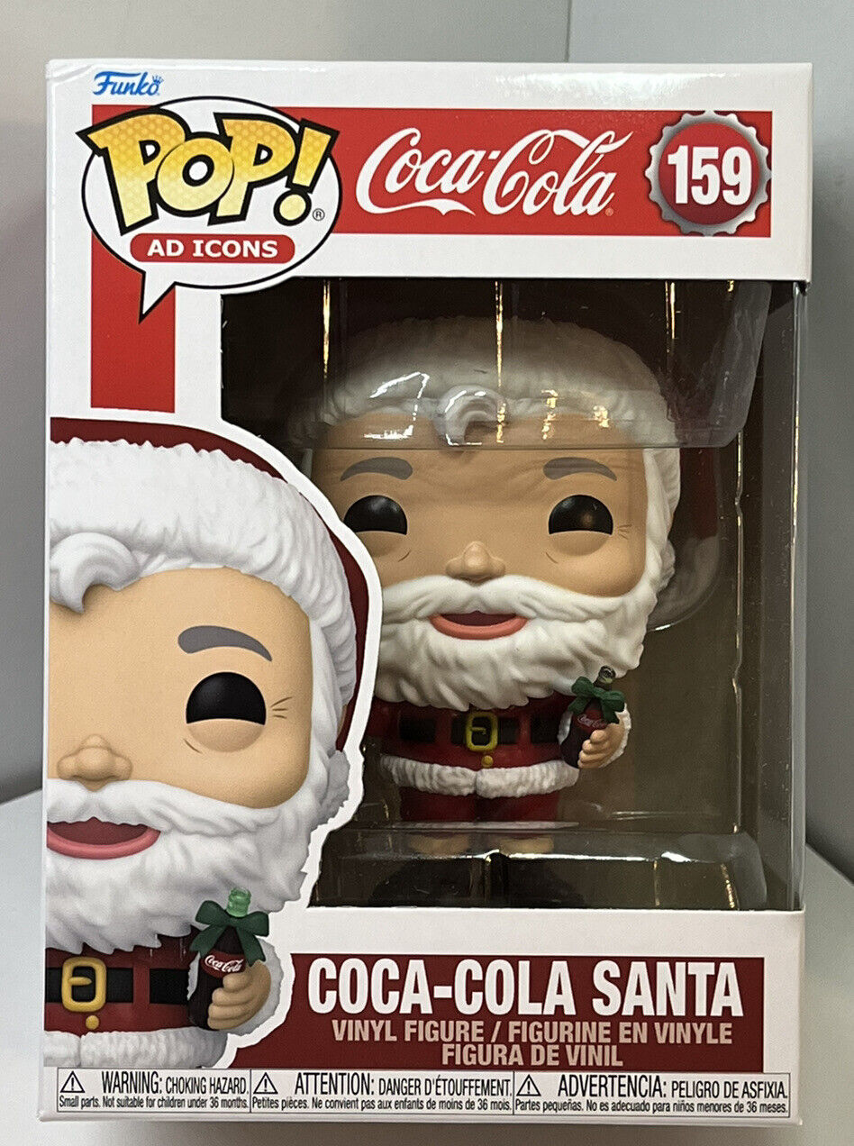 Funko Pop Coca Cola Santa Figure #159 Coke Collectible Christmas With Protector