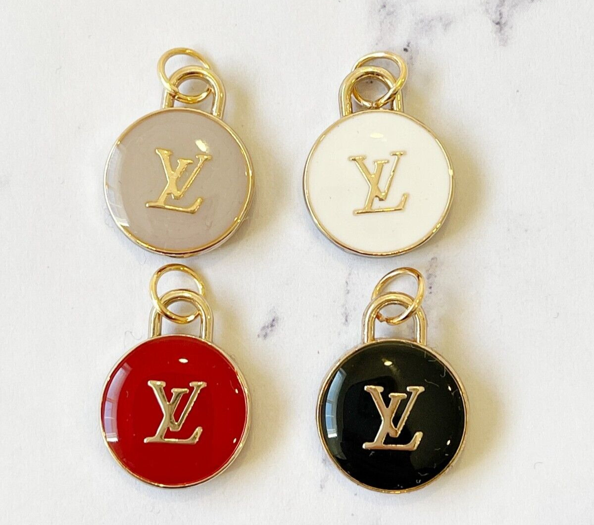Louis Vuitton LV Circle Round Button Zipperpull Bundle Set (Set of 4)