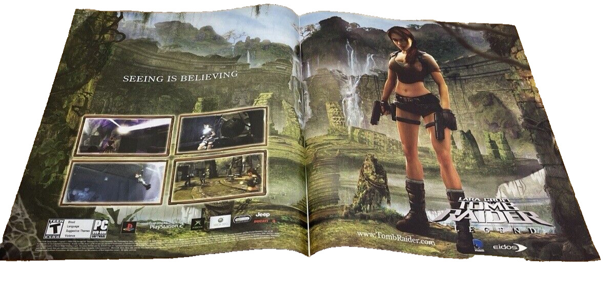 Lara Croft Tomb Raider Legend Print Ad Poster Official Art 2006 PS2 Xbox 