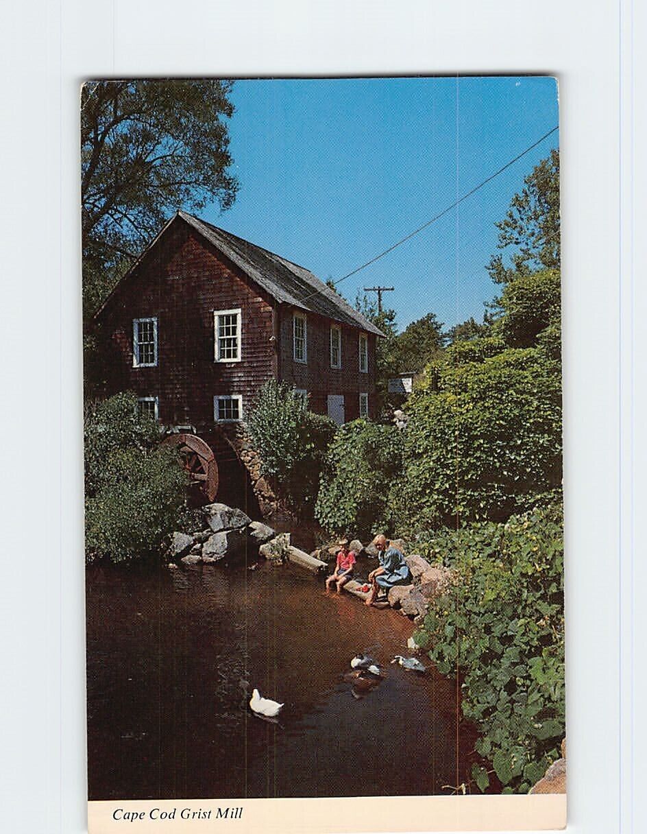 Postcard The Old Grist Mill Brewster Cape Cod Massachusetts USA