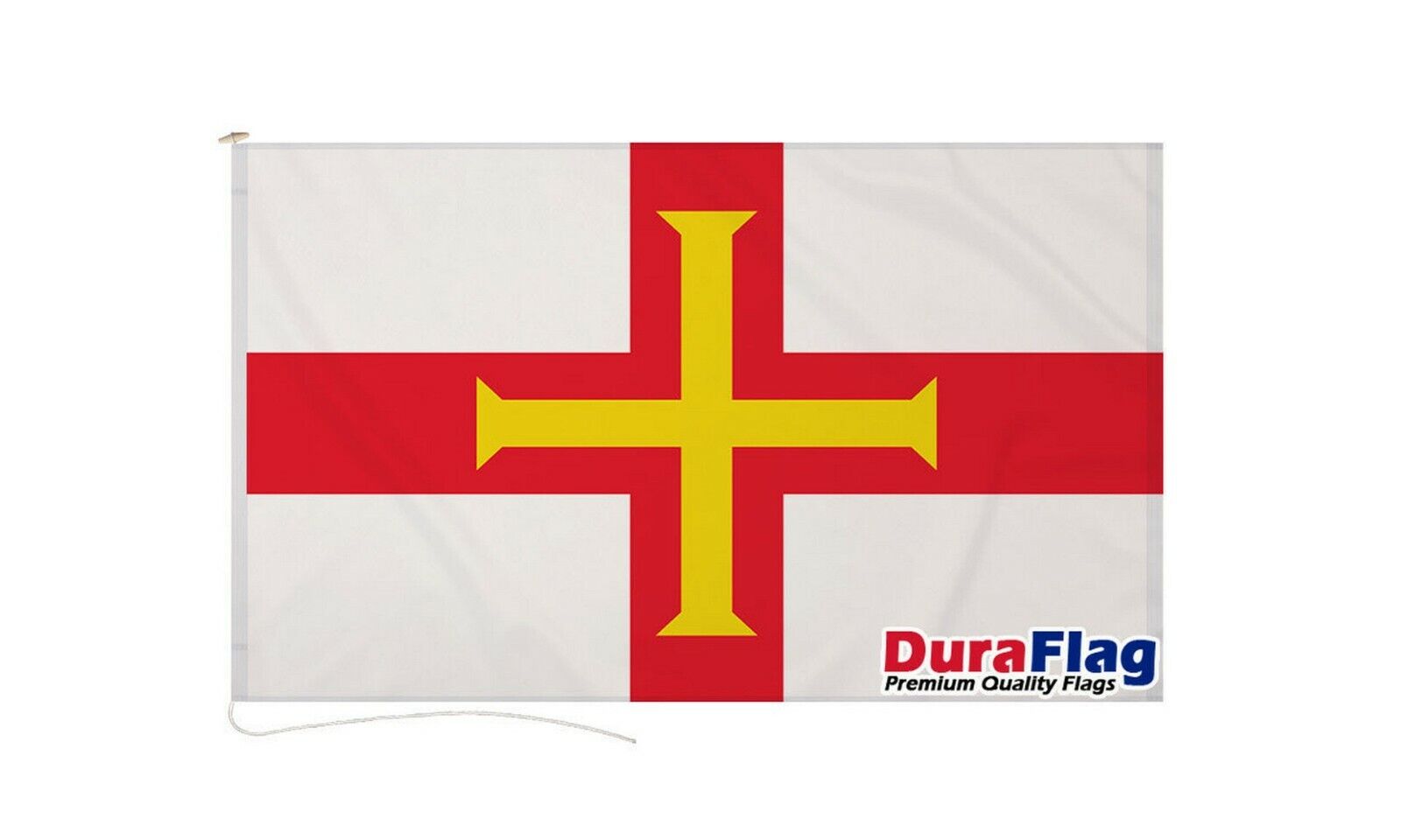 GUERNSEY DURAFLAG 150cm x 90cm 5x3 FEET HIGH QUALITY FLAG ROPE & TOGGLE