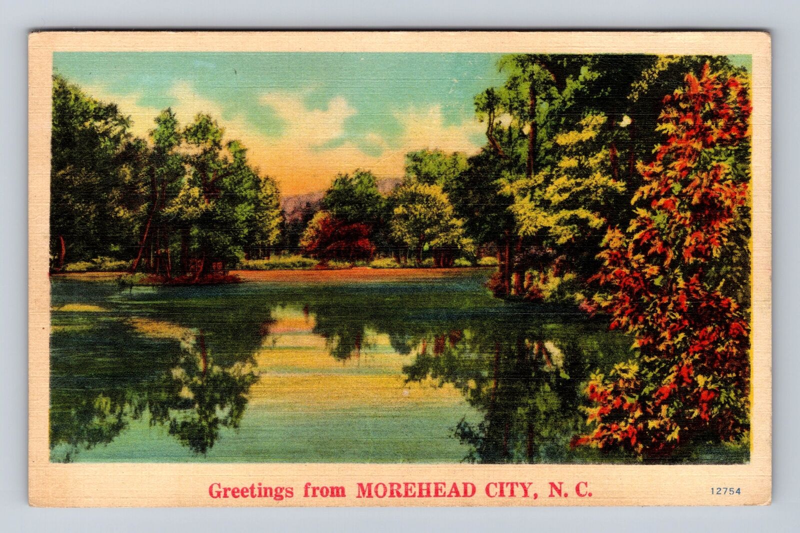 Morehead City NC-North Carolina, General Greetings, Scenic View Vintage Postcard