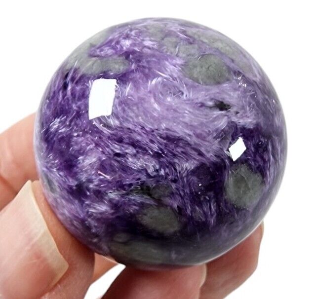 Charoite Crystal Polished Sphere Russia 35.8 grams A-Grade