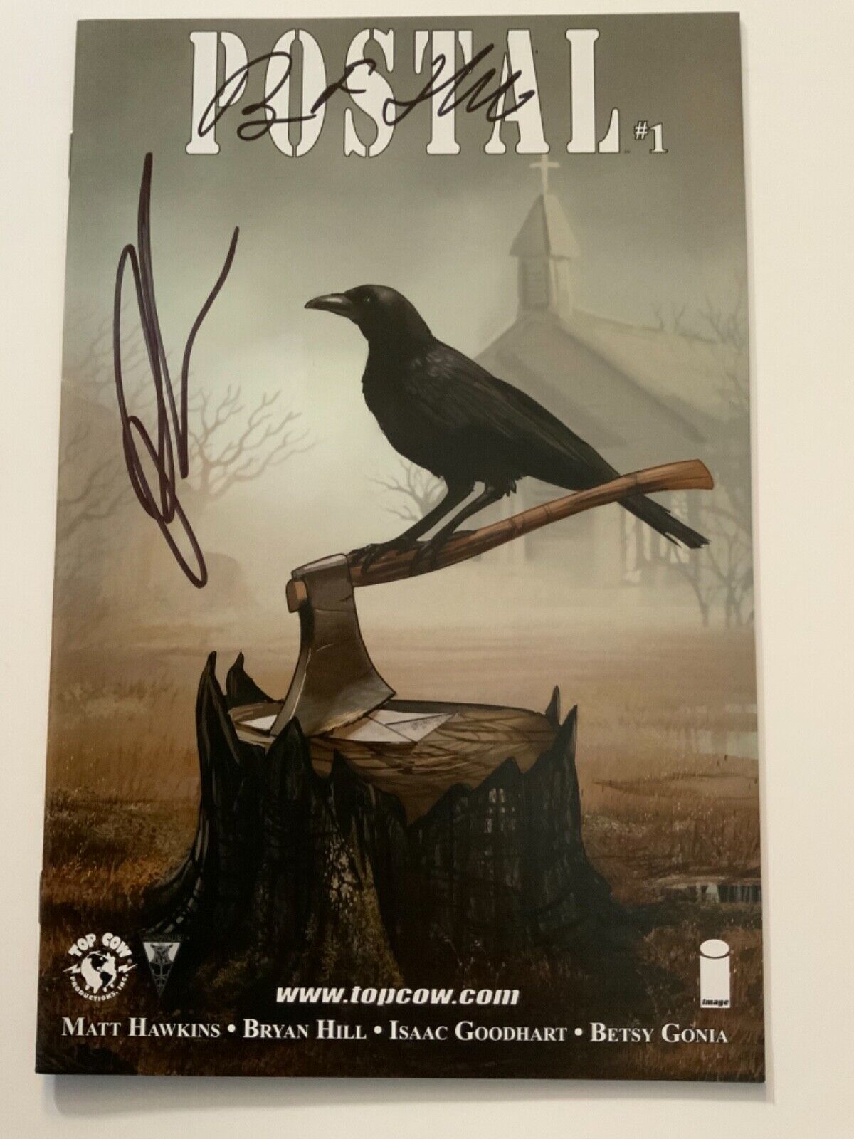 Postal #1 SIGNED INCENTIVE VARIANT TRIPLE SIGNED VERY RARE