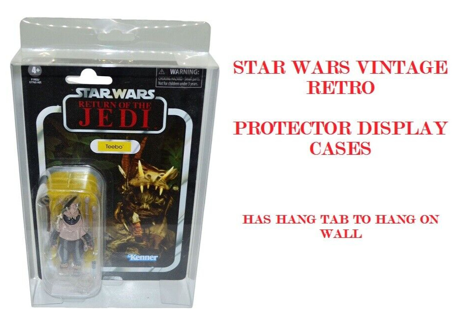 40 Star Wars Vintage Retro Action Figures Plastic Protective Case Display Boxes