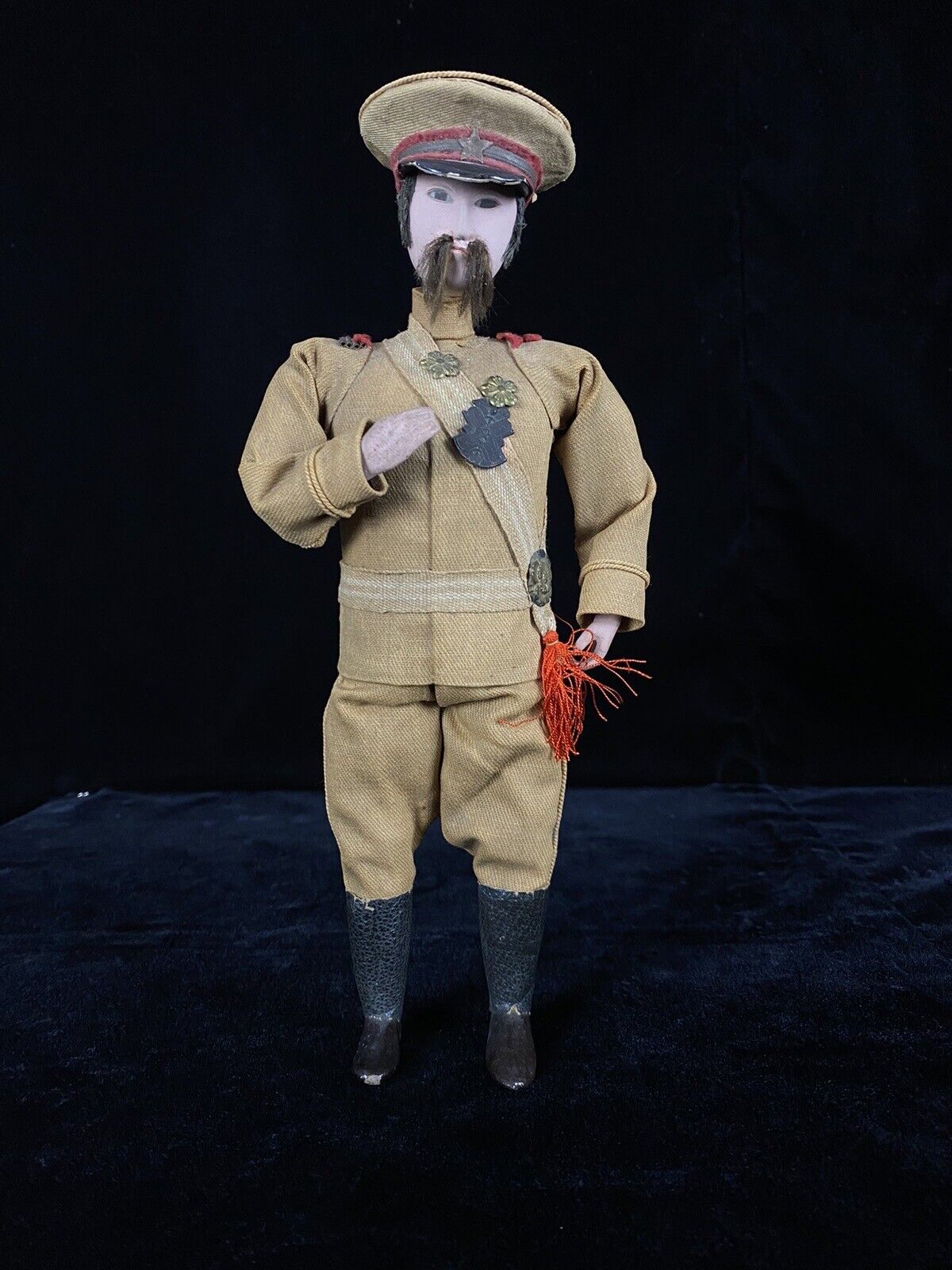1900 Bisque Imperial Japanese Army Soldier Order Of Golden Kite Medal Doll Meiji