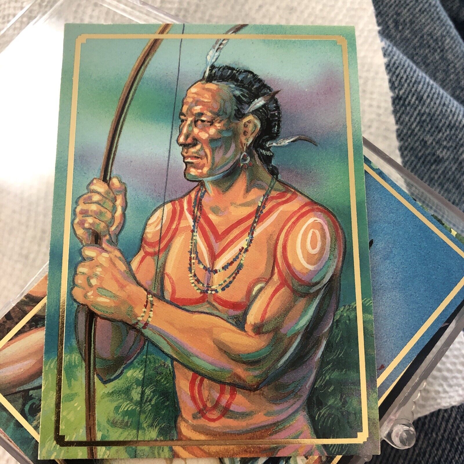NATIVE AMERICANS (Bon Air 1995) Complete Trading Card Set ART by ZINA SAUNDERS