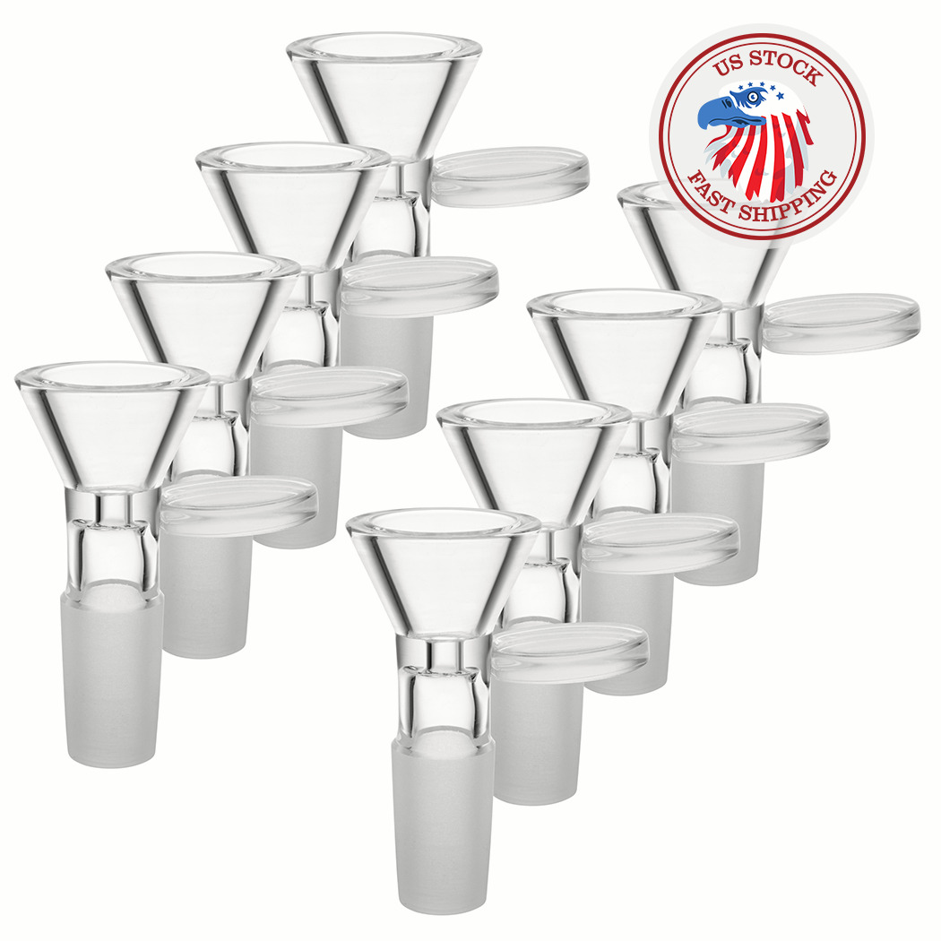 ( 8 PACK ) 14MM Male Glass Bowl For Water Tobacco Pipe Bong Replacement Head USA