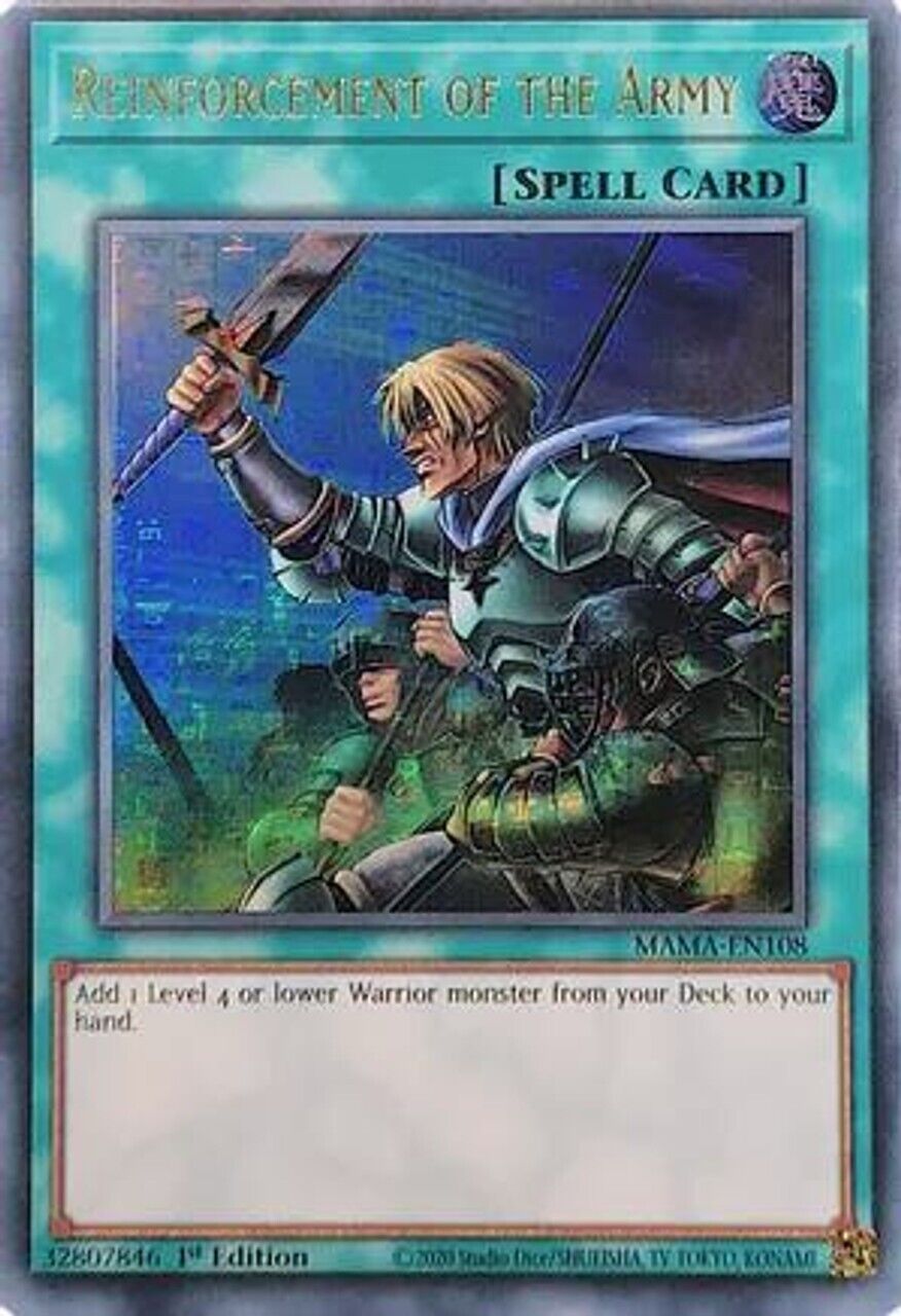Reinforcement of the Army Yu-Gi-Oh MAMA-EN108 1st Ultra Pharaoh’s Rare