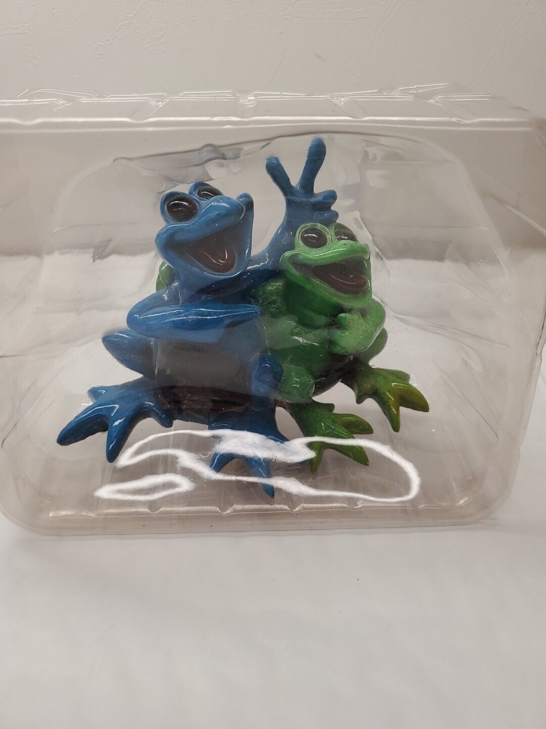 Kitty's Critters Frogs Buddies Blue Green 2007 Resin Friends Pals Peace Collect