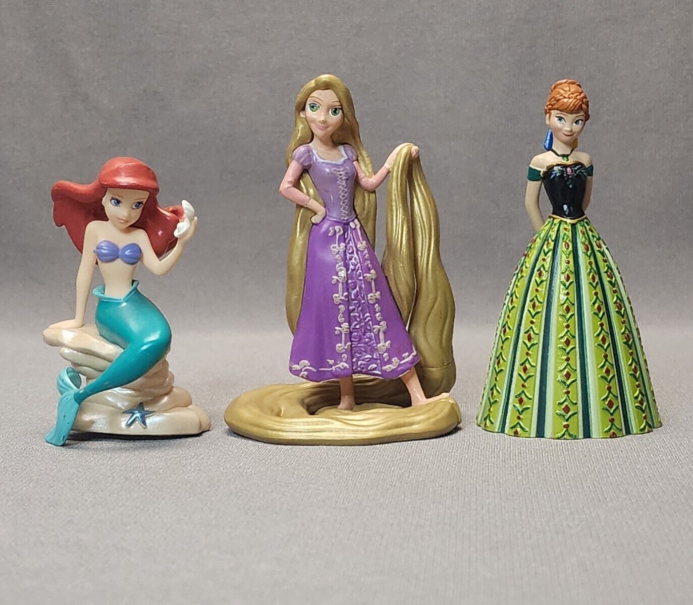 Disney Princess Figurines Rapunzel, Ariel & Frozen Anna Toys Dolls Cake Toppers