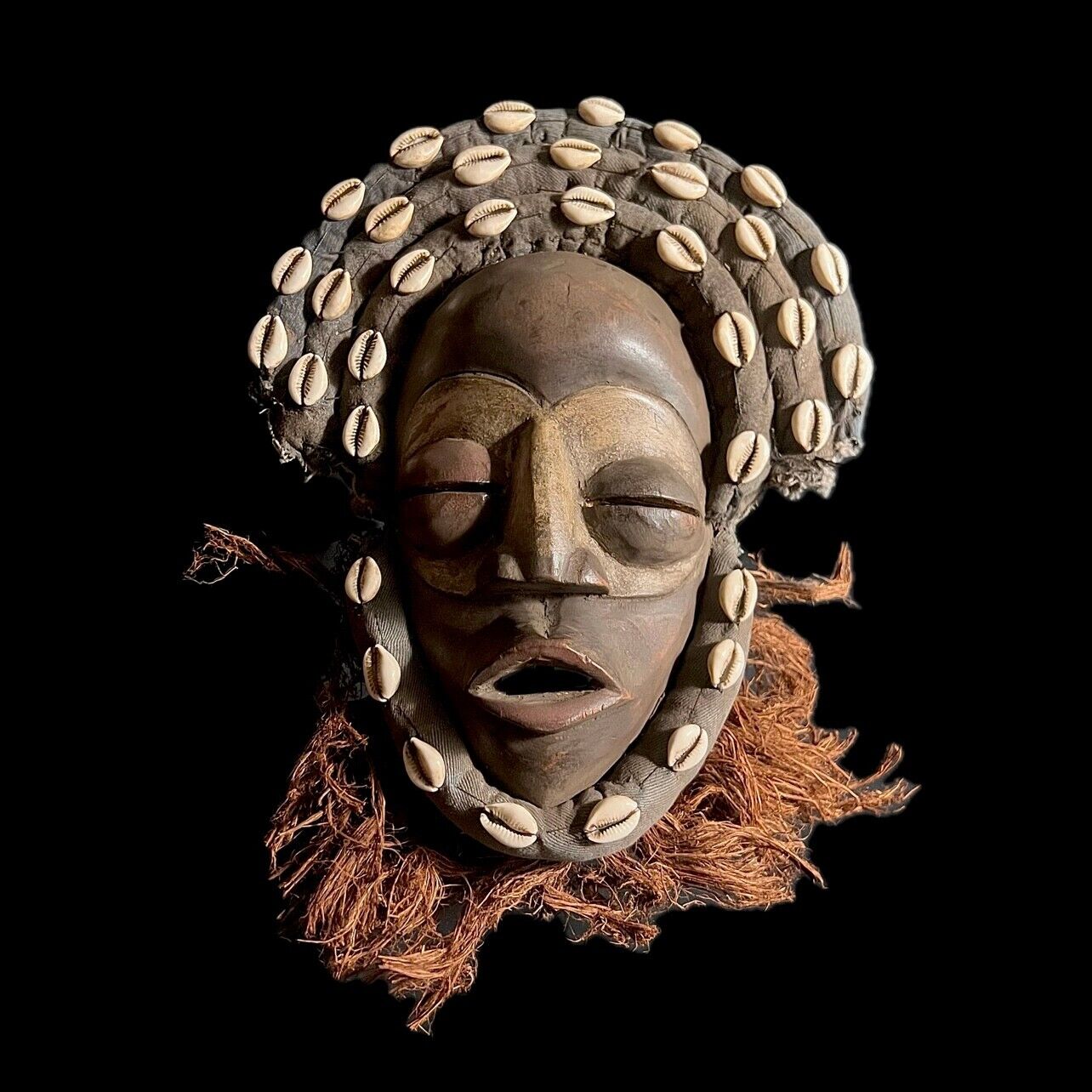African Mask wooden Tribal Mask Vintage Dan Kran Mask wood-G1465