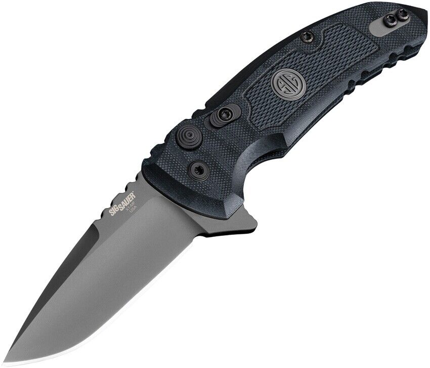 Hogue SIG X1-MicroFlip Folding Knife Black G10 Handle 154CM Drop Point 16172
