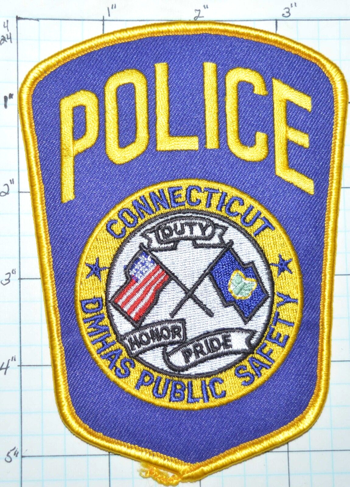 CONNECTICUT DEPT OF MENTAL HEALTH DMHAS PUBLIC SAFETY POLICE DEPT PATCH
