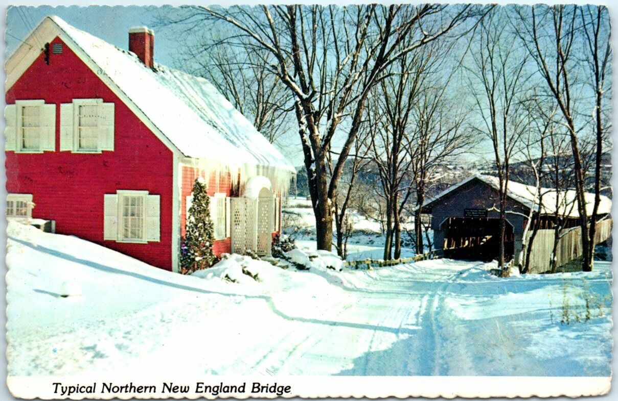 Postcard - Typical Northern New England Bridge - Haverhill, New Hampshire