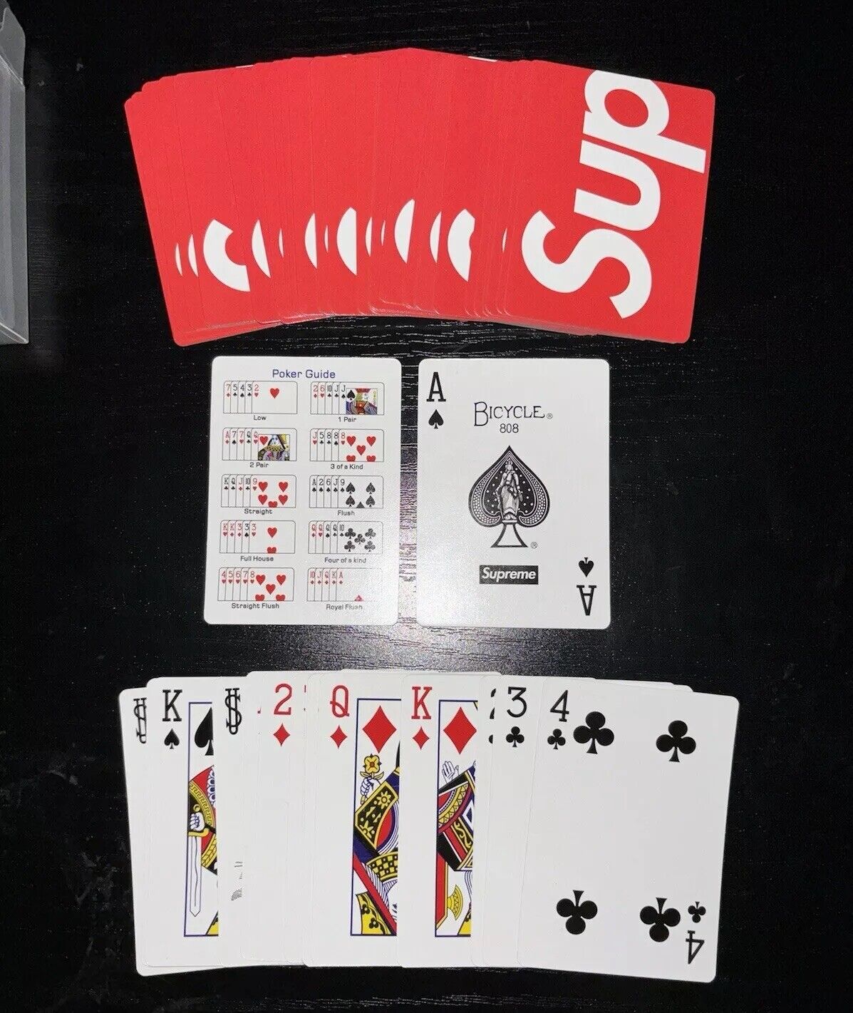 2009 Bicycle Supreme Playing Cards - Red RARE FW09 Box Logo Playing Cards