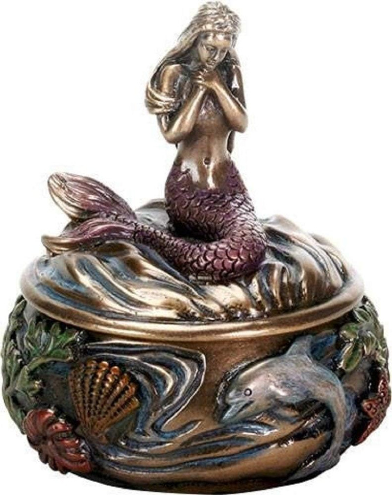Decorative Art Nouveau Style Sirens of the Sea Mermaid Holding Hand over Chest P