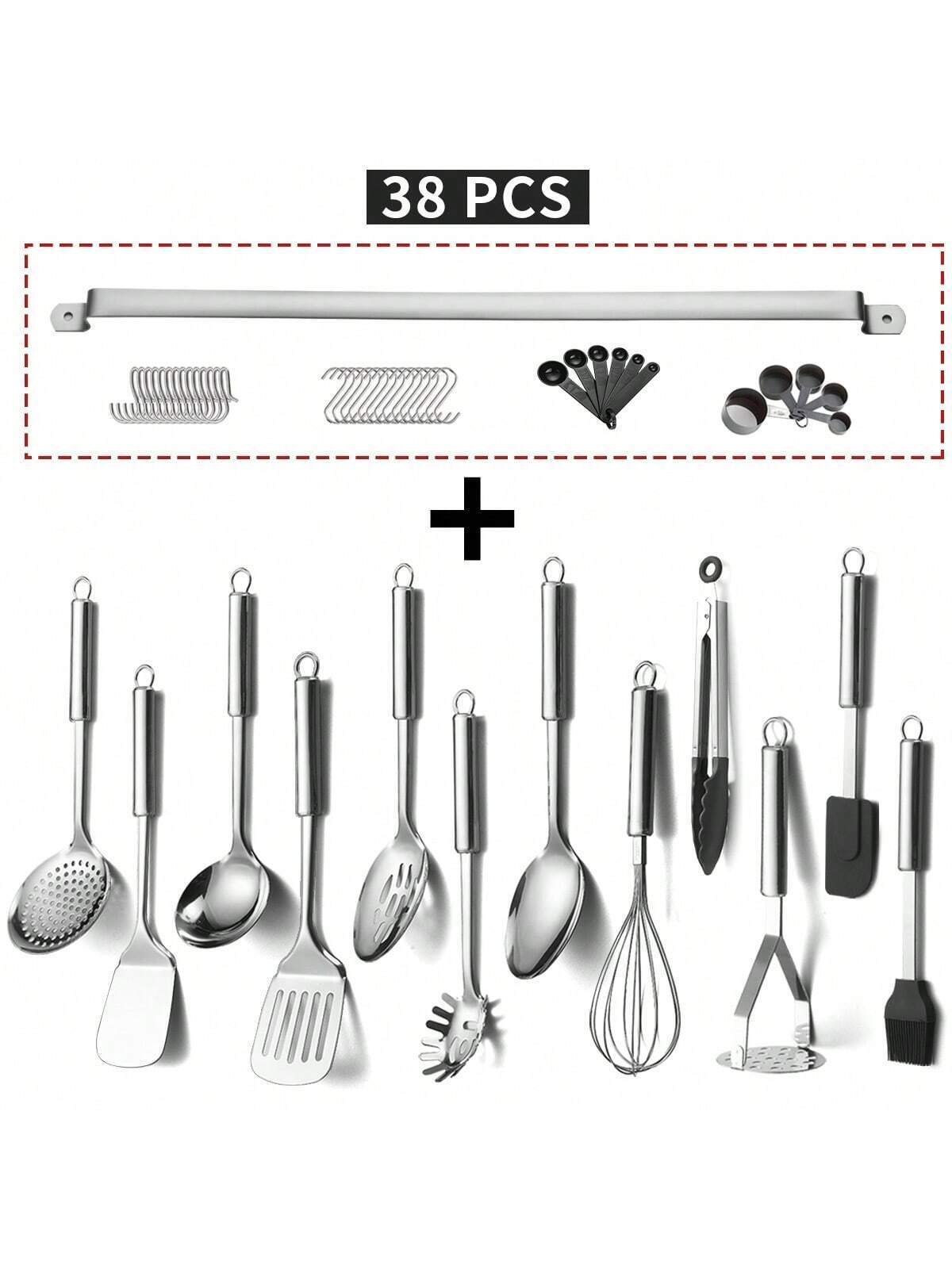 38 Tableware Sets, 38 Cooking Utensils Sets: 1 Spoon, 1 Oil Skimmer, 1 Spoon, 1 