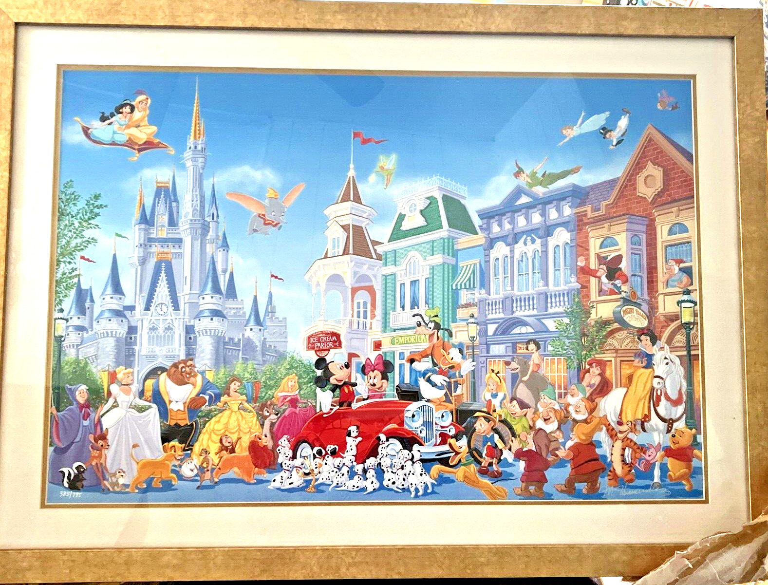 Manny Hernandez & Disney Rare Celebration Framed Limited Ed Lithograph #385/795