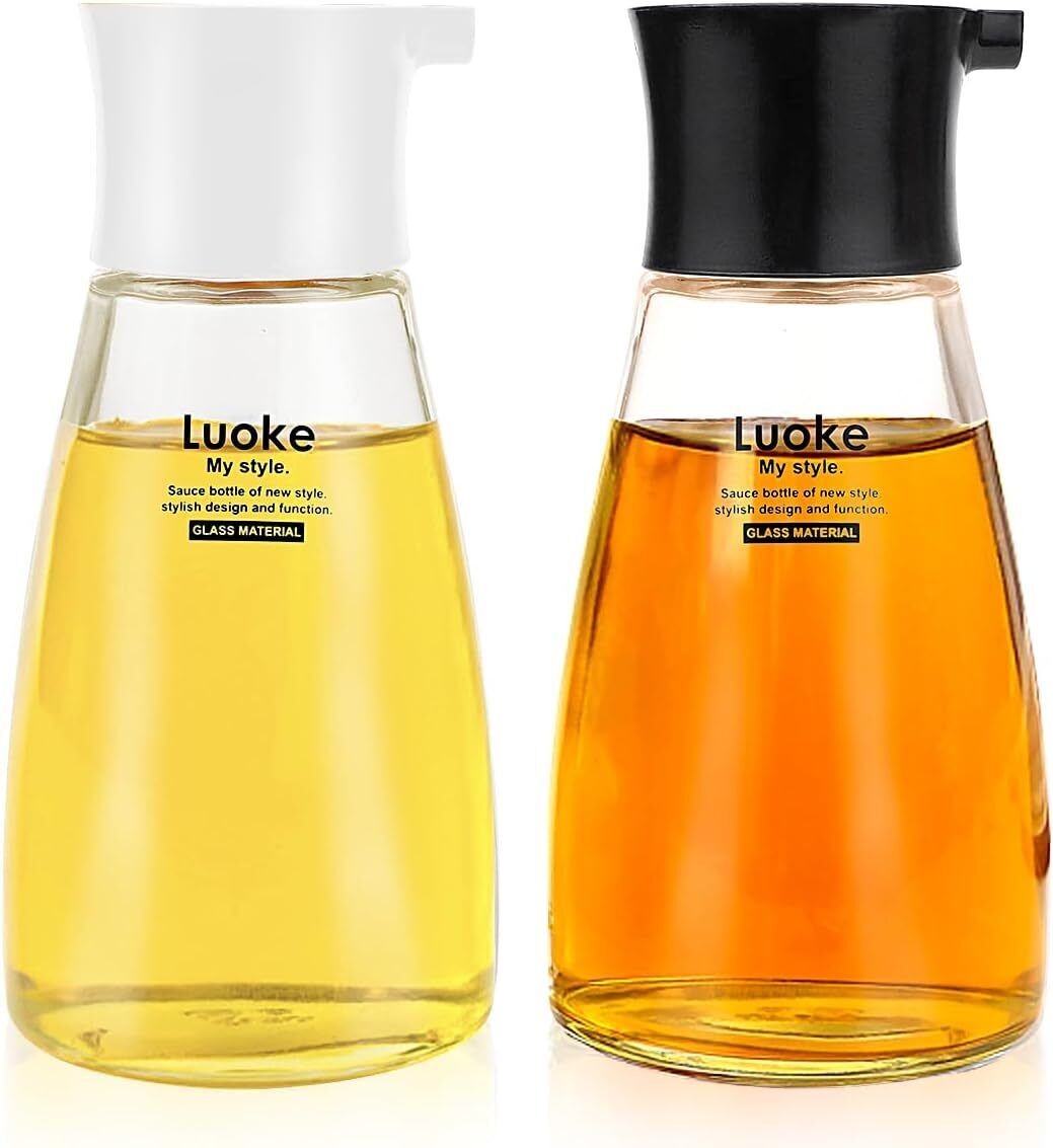 2Pcs Glass Soy Sauce Dispenser Leakproof Vinegar Clear Color 2 