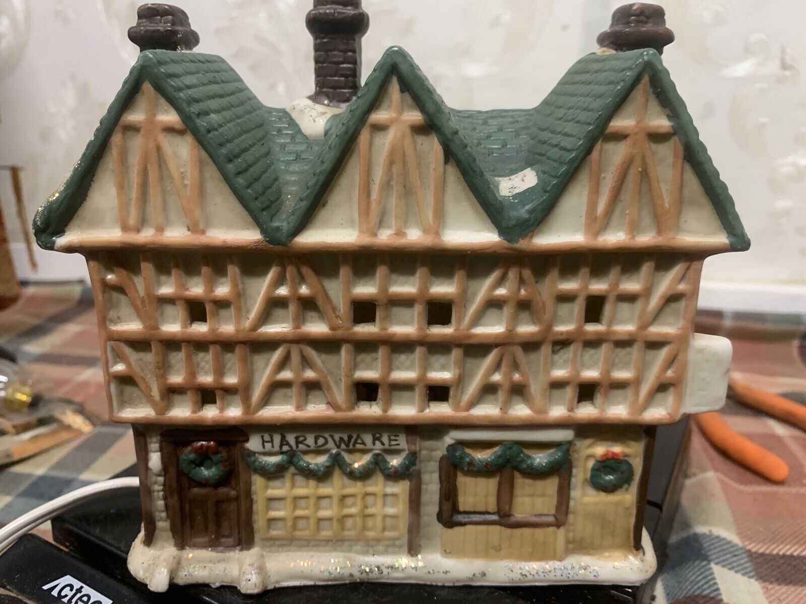 Christmas - Holiday Time Village Collectibles Hardware Store In Original Box
