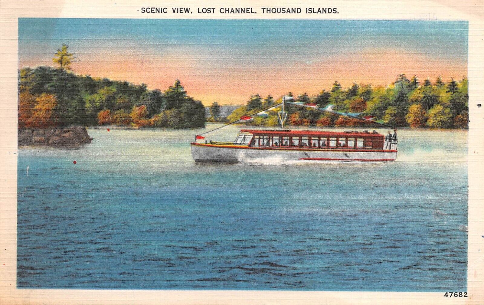 Scenic View Lost Channel Thousand Islands New York 1951 Postcard