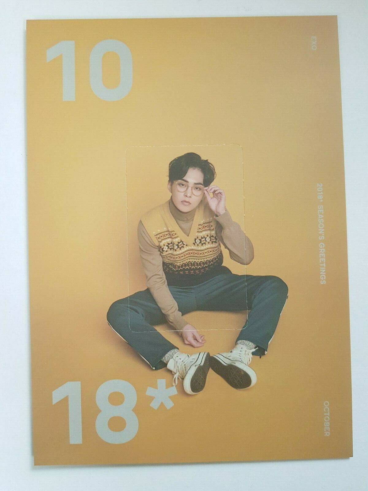K-POP EXO XIUMIN 2018 OFFICIAL SEASON'S GREETINGS Limited Photocard