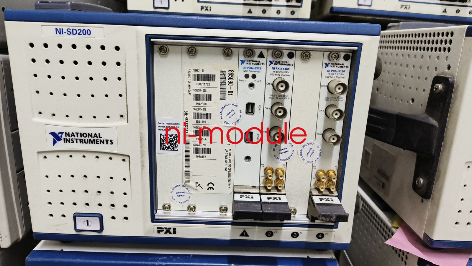National Instruments NI PXIe-1071 NI-SD200 Mainframe Chassis  No modules