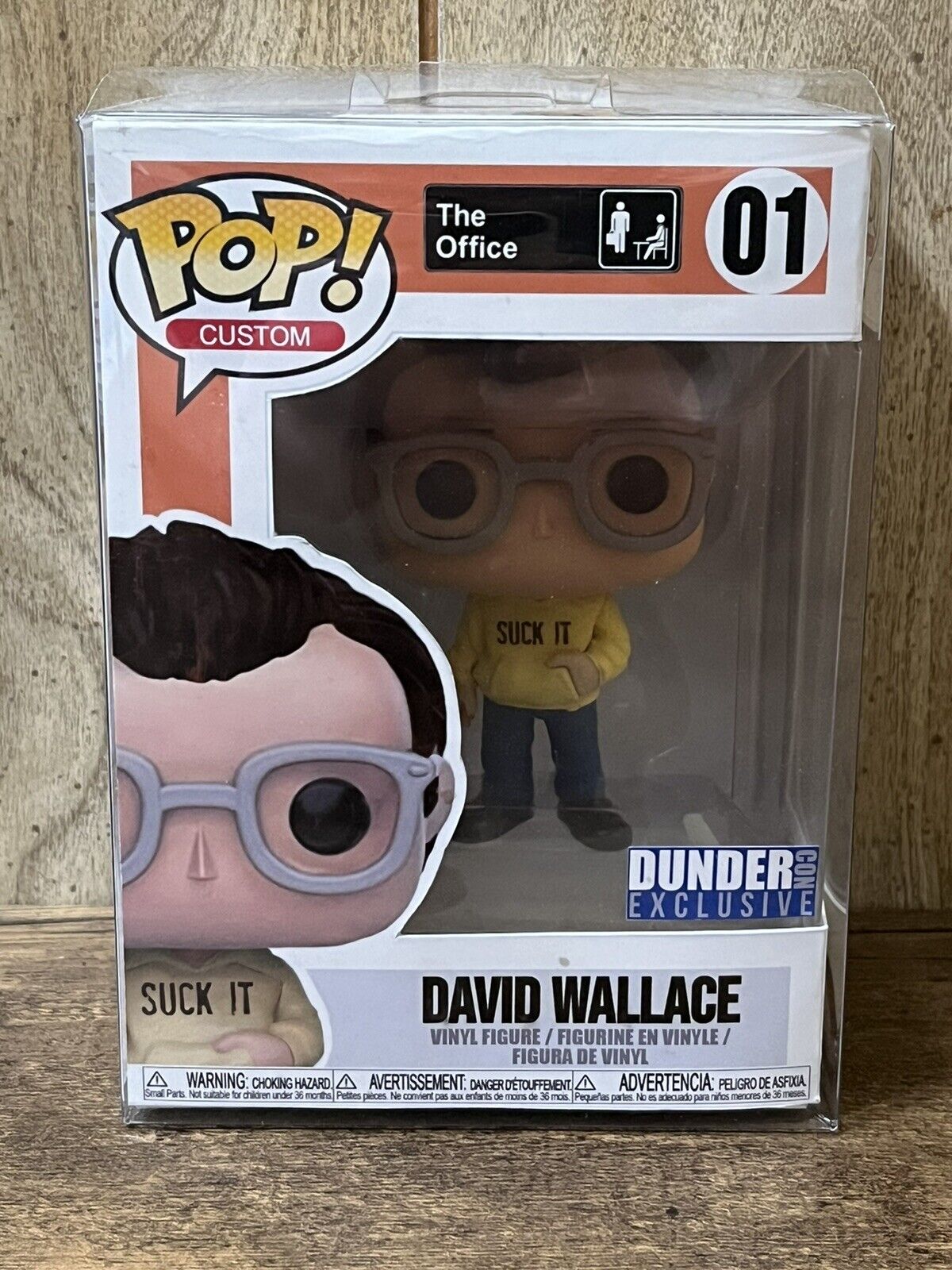 The Office David Wallace DunderCon Exclusive Custom Funko Pop w/ Protector *READ