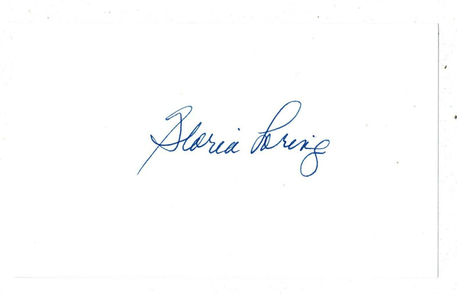 Gloria Loring signed autographed index card AMCo 11215