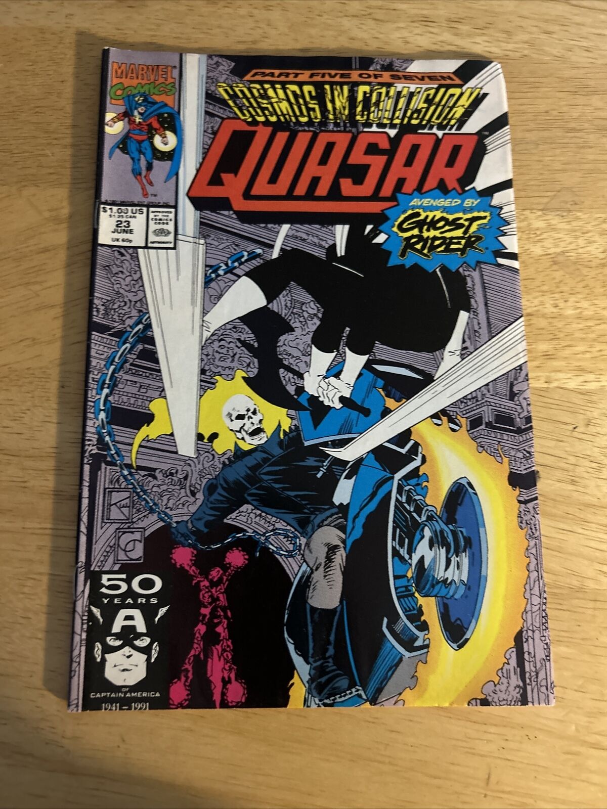 Quasar Avenged By Ghost Rider Marvel Comic, Issue 23