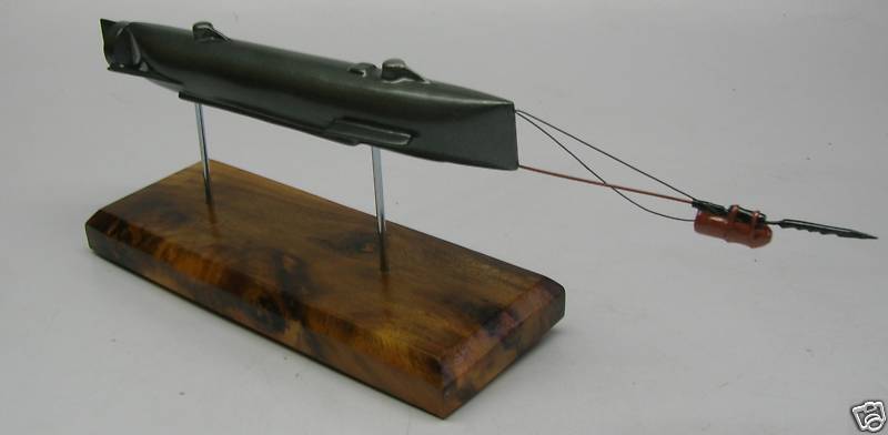 CSS H. L. Hunley CSA Submarine Wood Model 