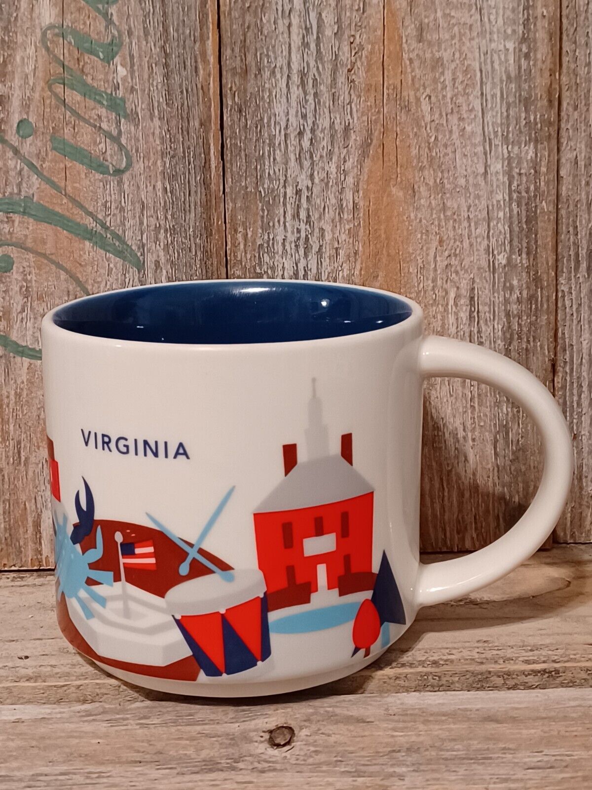 Starbucks Coffee Virginia You Are Here Collection Cup Mug 14oz Great Condition